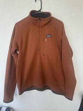 Patagonia Better Sweater 1/4 Zip Fleece Pullover Rust Terracotta Men's Medium